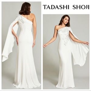 TADASHI SHOJI “Hekima” Asymmetric Sequin Gown